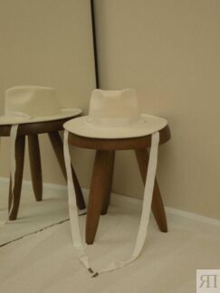 Шляпа федора белая FF03 из фетра с лентами завязками (размер 55-56) MYARI