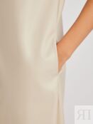 Комбинированное платье-футболка из экокожи и экозамши zolla