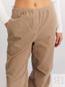 Вельветовые брюки-джоггеры на кулиске из хлопка Zolla