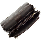 Кожаный портфель Саймон, тёмно-коричневый