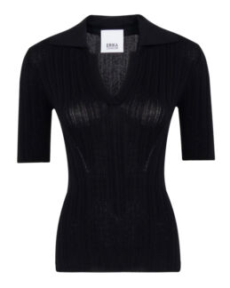 Топ из вискозы Erika Cavallini P4SA03 черный xl