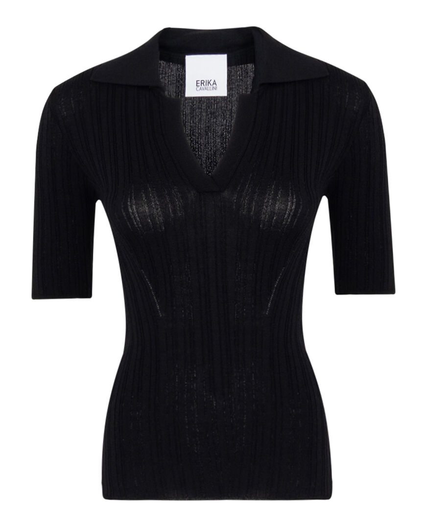 Топ из вискозы Erika Cavallini P4SA03 черный xl P4SA03 фото 1