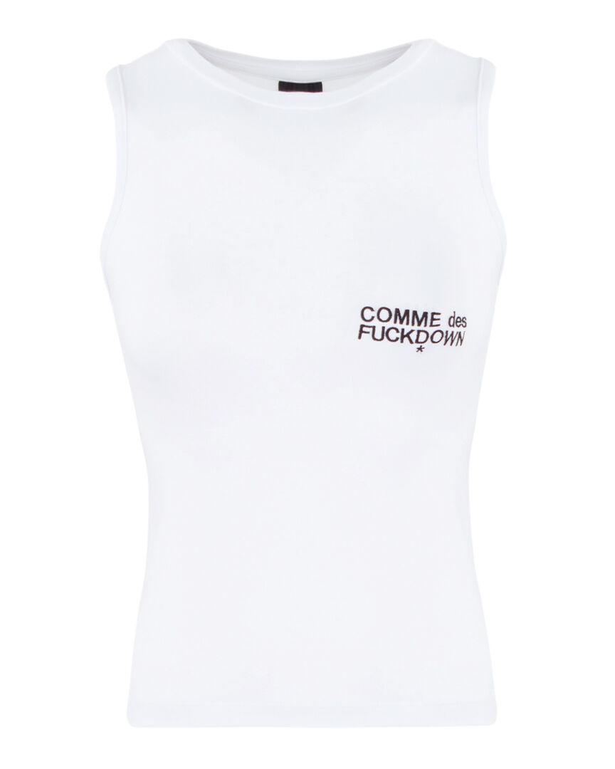 Топ в рубчик COMME des FUCKDOWN CFABW00001 белый l CFABW00001 фото 1