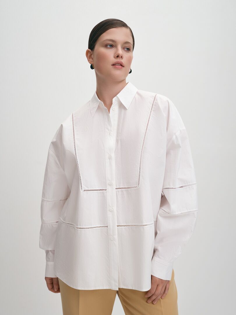 Блуза с кружевными вставками (48) Lalis