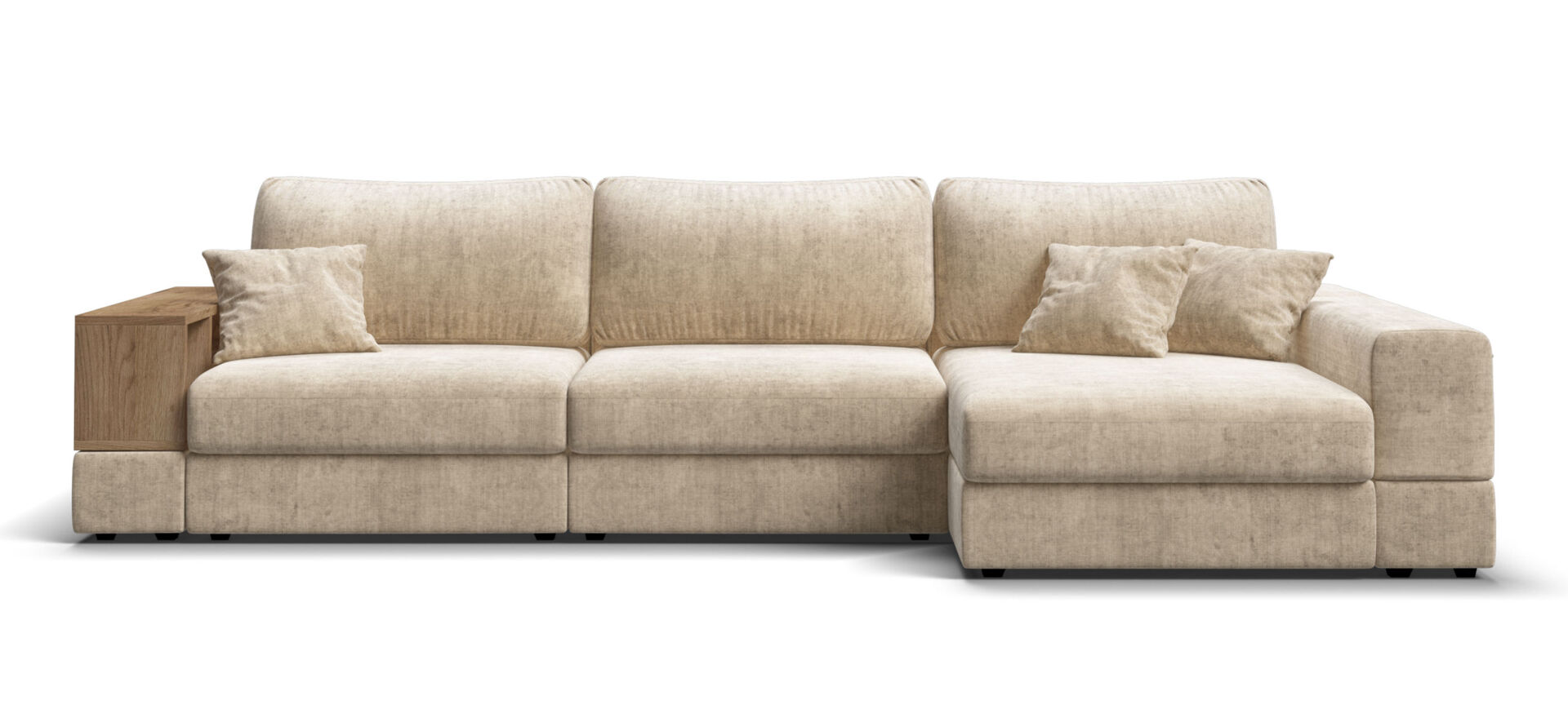 Угловой диван-кровать BOSS MODOOL XL шенилл Gloss беж