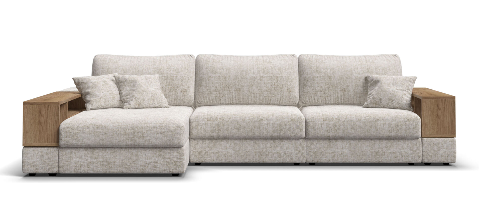 Угловой диван-кровать BOSS MODOOL XL шенилл IQ кварц