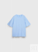 Базовая футболка из плотного трикотажа, Голубой O`Stin