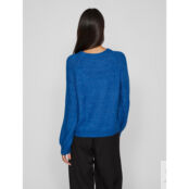 Пуловер из пышного трикотажа круглый вырез  XL синий