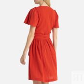 Платье Короткое с короткими рукавами VELHA S оранжевый