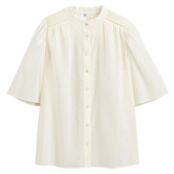 Блузка С отложным воротником короткие рукава 34 (FR) - 40 (RUS) белый