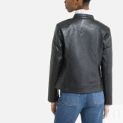 Куртка Из искусственной кожи с воротником-стойкой 38 (FR) - 44 (RUS) черный