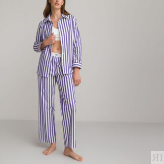 Пижама Из хлопкового поплина в полоску 44 (FR) - 50 (RUS) фиолетовый