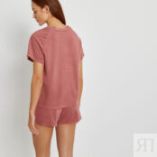 Пижама с шортами из махрового трикотажа  46/48 (FR) - 52/54 (RUS) розовый