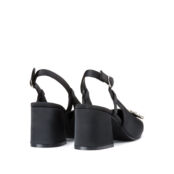 Туфли-лодочки На широком каблуке с украшением 39 черный