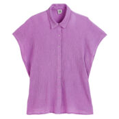 Рубашка свободного покроя из жатой ткани  40 (FR) - 46 (RUS) фиолетовый