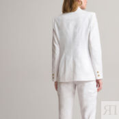 Пиджак Приталенного покроя из смесового льна 50 (FR) - 56 (RUS) белый
