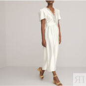 Платье-миди Свадебное изготовлено во Франции 50 белый