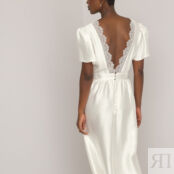 Платье-миди Свадебное изготовлено во Франции 50 белый