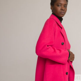 Пальто Из шерстяного драпа 40 (FR) - 46 (RUS) розовый