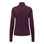 Пуловер из тонкого трикотажа воротник с отворотом  XS фиолетовый