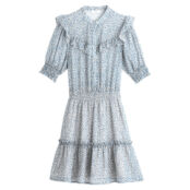 Платье Короткое воротник-стойка короткие рукава с принтом 50 другие