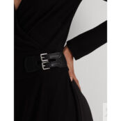 Платье С запахом и V-образным вырезом с длинными рукавами 42 черный