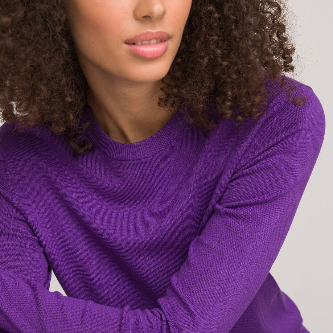 Пуловер Базовый с длинными рукавами M фиолетовый