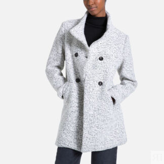 Пальто с воротником-стойкой  XL серый