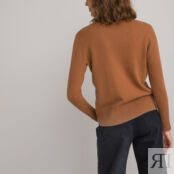 Пуловер С V-образным вырезом из тонкого кашемирового трикотажа XXL каштанов