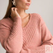 Пуловер с V-образным вырезом из тонкого трикотажа  46/48 (FR) - 52/54 (RUS)