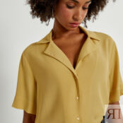 Блузка с пиджачным воротником  34 (FR) - 40 (RUS) желтый