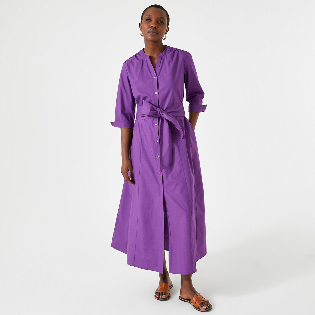 Платье расклешенное длина миди 100 хлопок  54 фиолетовый