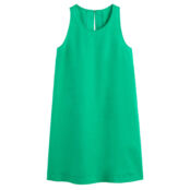 Платье Короткое без рукавов 100 лен 46 зеленый