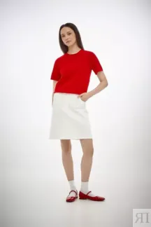 Джинсовая юбка-мини белая YouStore