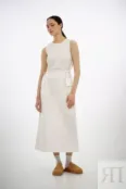 Платье-миди из хлопка молочного оттенка YouStore